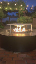 Load and play video in Gallery viewer, HeatSaver - 34&quot; Stainless Steel - Fire Pit Heat Deflector / Reflector / Shield and Fire Pit Cover

